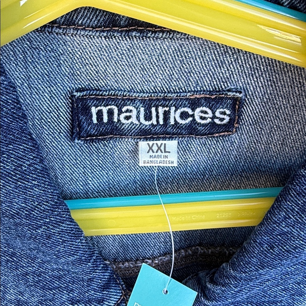 Maurices Blue Denim jean Vest XXL NEW WITH TAG - Picture 5 of 8